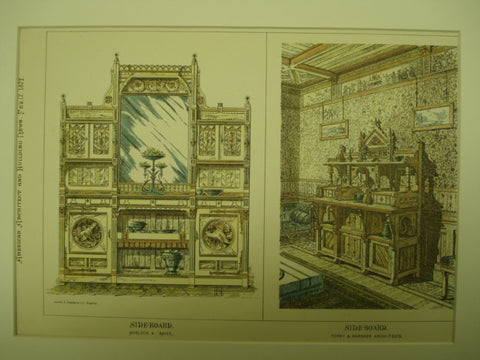 Two Sideboards , 1877, Morlock & Bayer and Ferry & Gardner