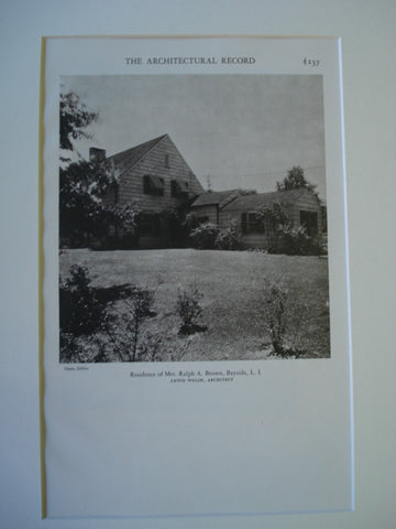 Residence of Mrs. Ralph A. Brown, Bayside, Long Island, NY, 1928, Lewis Welsh
