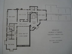House of George A. Varney, Exterior, Coconut Grove, FL, 1927, Walter C. De Garmo