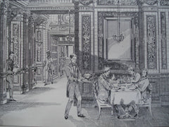 Interior View of the Auction Mart Restaurant on Tokenhouse Yard, Lothbury, London, England, UK, 1884, Bassett Keeling