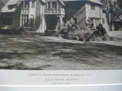 House of Frank Bannerman, Exterior, Scarsdale, NY, 1927, Julius Gregory