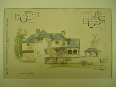 Gate Lodge and Farm House for Mr. E. H. Johnson , Alta Crest, Greenwich, CT, 1888, Carrere and Hastings