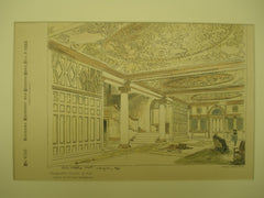 Perspective Sketch of the Hall in the House of Mr. Wm. Rockefeller , New York, NY, 1888, Carrere and Hastings