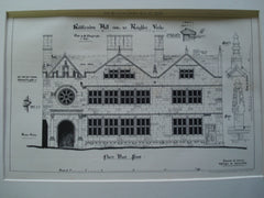 Riddlesden Hall , Reighley, York, England, UK, 1874, Drawn by W.M. Sugden and Sharpe Smith