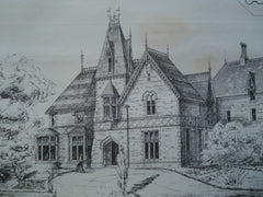 Residence of W.F. Woolley, Esq. , Castle House near Stafford, England, UK, 1874, T.W. Chalmers