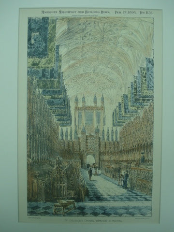 St. George's Chapel , Windsor, England, UK, 1898, Chas. Bird