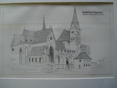 Cathedral of Augsburg , Augsburg, Bavaria, Germany, EUR, 1875, Drawn by J. Tavenor Perry