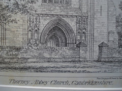 Thonrey Abbey Church , Cambridgeshire, England, UK, 1875, Unknown