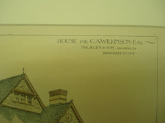 House for C. A. Wilkinson, Esq., Binghamton, NY, 1888, T. I. Lacey & Son