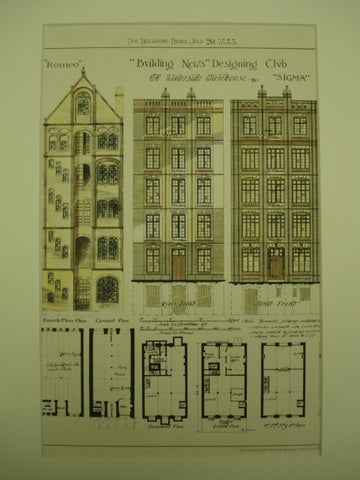 Designs for a Waterside Warehouse , London, England, UK, 1883, Unknown