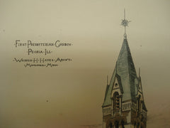 First Presbyterian Church , Peoria, IL, 1888, Warren H. Hayes