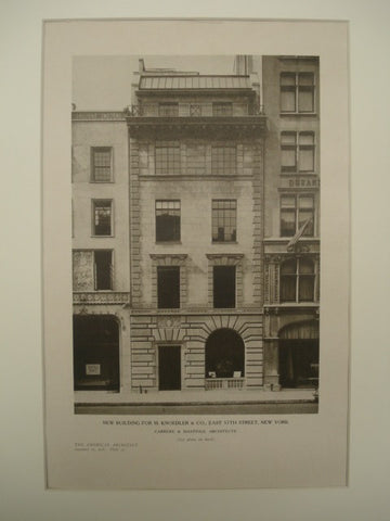 New Building for M. Knoedler & Company on East 57th Street , New York, NY, 1926, Carrere & Hastings