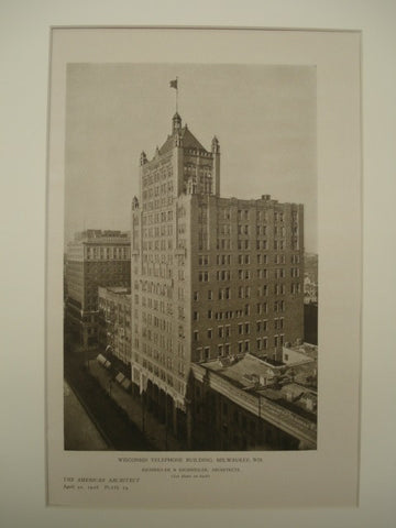 Wisconsin Telephone Building , Milwaukee, WI, 1926, Eschweiler & Eschweiler