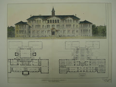 Competitive Design for a High School , Plainfield, NJ, 1903, Edgar A. Joselyn