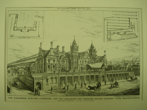 Exchange Station for the Lancashire and Yorkshire Railway Company , Liverpool, Merseyside, England, UK, 1881, Thomas Mitchell