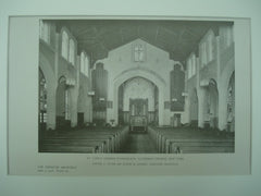 Interior of St. Luke's German Evangelical Lutheran Church , New York, NY, 1926, Edward L. Tilton & Alfred M. Githens