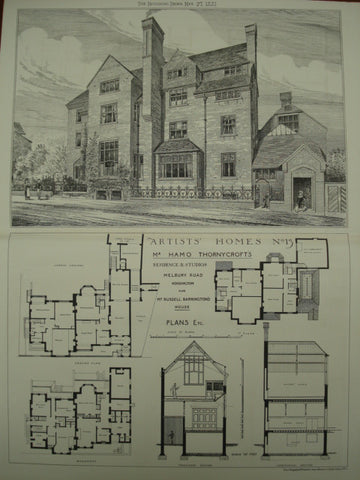 Residence and Studios of Hamo Thornycroft , Kensington, England, UK, 1881, Russell Barrington