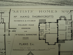 Residence and Studios of Hamo Thornycroft , Kensington, England, UK, 1881, Russell Barrington