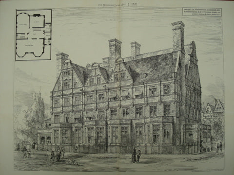 Houses for R. P. Harding and E. V. Morgan , Harrington, South Kensington, England, UK, 1881, Ernest George & Peto