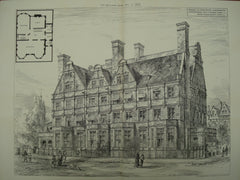 Houses for R. P. Harding and E. V. Morgan , Harrington, South Kensington, England, UK, 1881, Ernest George & Peto