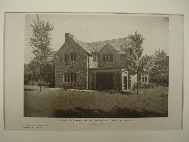 House, Germantown, PA, 1926, Edmund B. Gilchrist