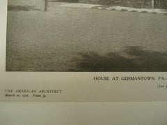 House, Germantown, PA, 1926, Edmund B. Gilchrist