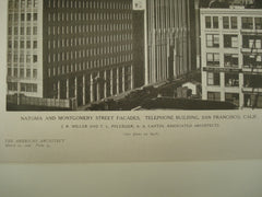 Natoma and Montgomery Street Facades of the Telephone Building , San Francisco, CA, 1926, J. R. Miller, T. L. Pflueger and A. A. Cantin