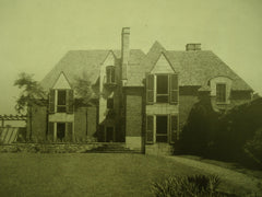 House and Garden of Carl E. Siebecker , Bethlehem, PA, 1926, Mellor, Meigs & Howe