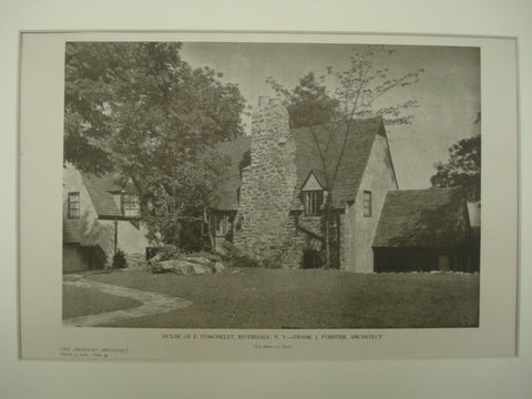 House of E. Ponchelet , Riverdale, NY, 1926, Frank J. Forster