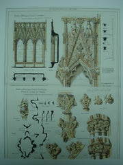 The Sedilia in Heckington Church , Lincolnshire, UK, 1883, John J. Cresswell