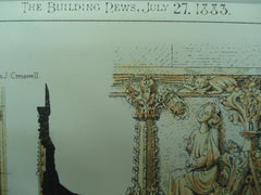 The Sedilia in Heckington Church , Lincolnshire, UK, 1883, John J. Cresswell