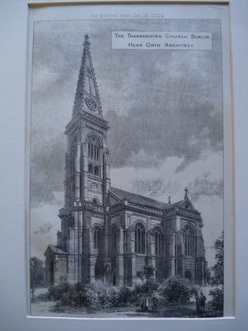 Thanksgiving Church , Berlin, Germany, EUR, 1884, Herr Orth