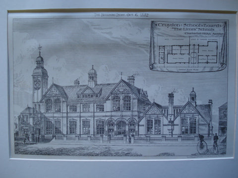 Limes Schools , Croydon, London, England, UK, 1882, Charles Bell