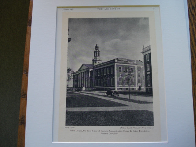 Baker Library, Harvard University, Cambridge, MA, 1927, McKim, Mead and White
