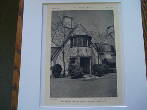 Main Entrance, William H. Whitcomb House, Plainfield, NJ, 1926, Patterson and Willcox