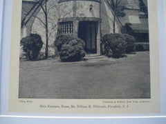 Main Entrance, William H. Whitcomb House, Plainfield, NJ, 1926, Patterson and Willcox