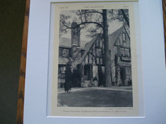 Main Entrance of the House of Richard F. Wood, New Rochelle, NY, 1926, D. A. Summo