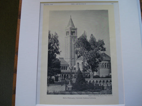 Hall of Philosophy University of Southern California, Los Angeles, CA, 1930, Ralph C. Flewelling