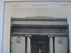 Irving Savings Bank 113 Chambers St., New York, NY, 1926, Merkle and Elberth