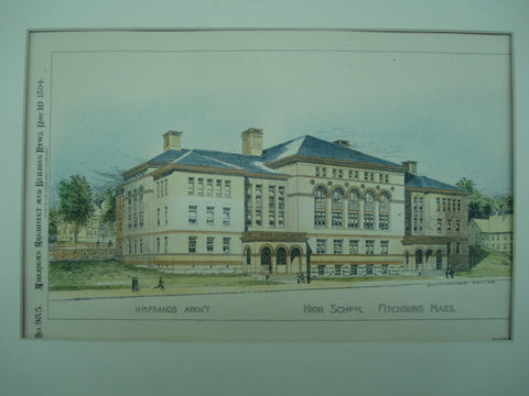 High School , Fitchburg, MA, 1894, H. M. Francis