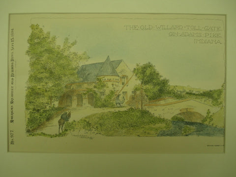 Old Willard Toll Gate , Adams Pike, IN, 1894, Thomas Osborne
