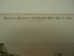 Design for a Church, Chapel, Parochial Residence and School , San Antonio, TX, 1891, D. C. E. Laub