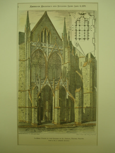 Lateral Porch of the Church of St. Urban , Troyes, France, EUR, 1879, Mr. P. Lorain
