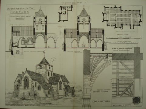 St. Augustine's Church , Croydon, Surrey, England, UK, 1881, John Oldrid Scott