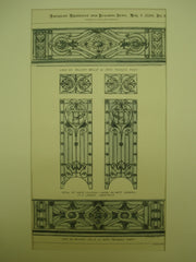 The Louis XVI Balcony Grille and Detail of Porte Cochere, France, EUR, 1896, Jean Francois Forty and M. A. Leroux
