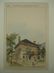 Residence for John Fowler, Esq., St. Louis, MO, 1894, Stewart, McClure & Mullgardt