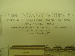 Main Entrance Vestibule of the Merchant's National Bank Building , New Bedford, MA, 1894, Chapman & Frazer