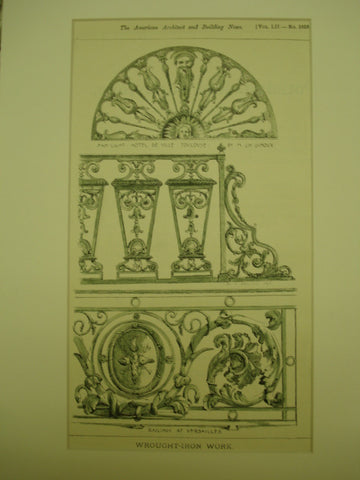Wrought-Iron Work , Versailles, France, EUR, 1900, M. Ch. Ginoux