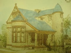 Perspective Sketch of the Office Building for Holyhood Cemetery , Brookline, MA, 1886, Thomas O'Grady, Jr.