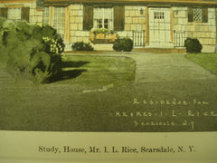 House of Mr. I. L. Rice , Scarsdale, NY, 1926, Patterson & Willcox
